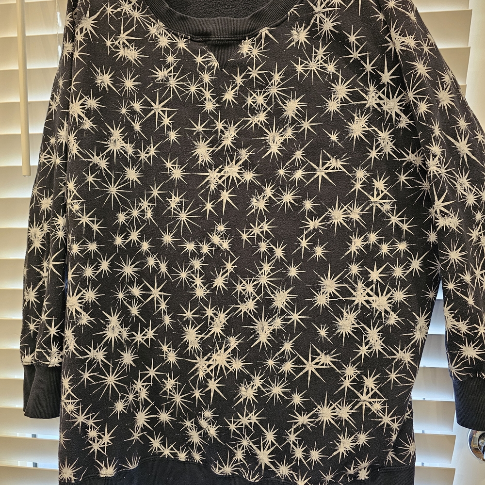 Woman Within Black Starry Sweatshirt